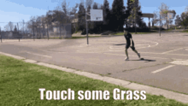 a person rolling into the grass, instead of using AI in marketing